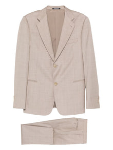  Emporio Armani Single-breasted suit with micro jacquard made of a wool and silk blend