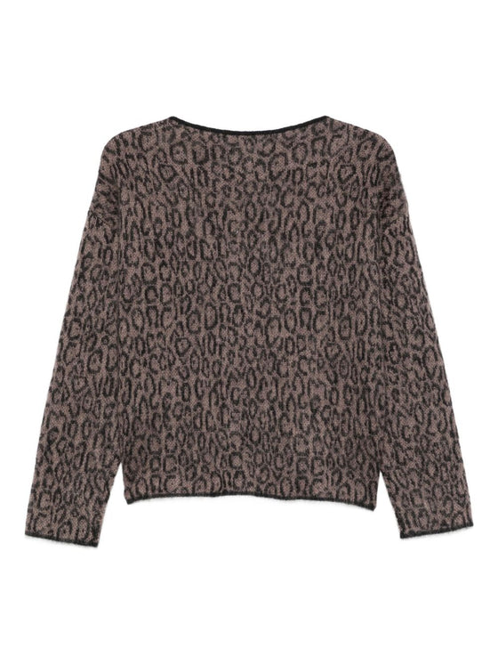 Emporio Armani Leopard-print crew-neck sweater