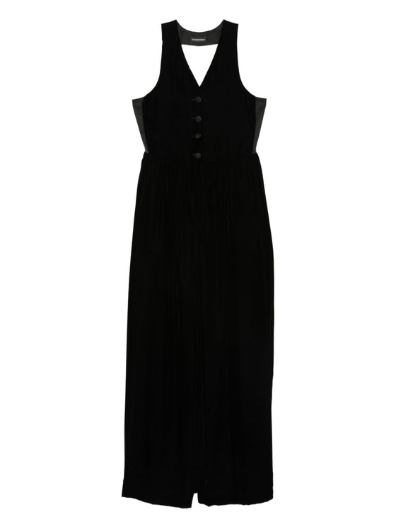 Emporio Armani Button-fastening V-neck jumpsuit