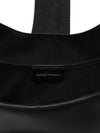Emporio Armani Braided-detail leather shoulder bag
