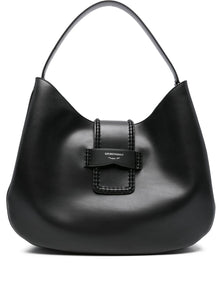  Emporio Armani Braided-detail leather shoulder bag