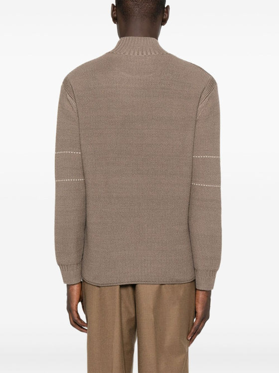 Emporio Armani High-neck striped sweater