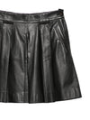 Emporio Armani Pleated leather mini skirt