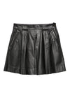 Emporio Armani Pleated leather mini skirt