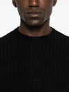 Emporio Armani Henley ribbed sweater