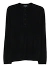 Emporio Armani Henley ribbed sweater