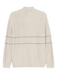  Emporio Armani High-neck striped sweater