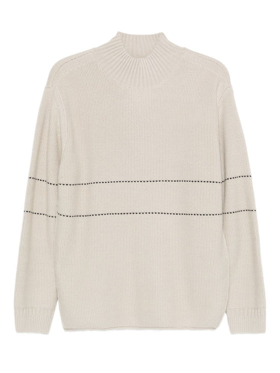Emporio Armani High-neck striped sweater