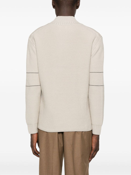 Emporio Armani High-neck striped sweater