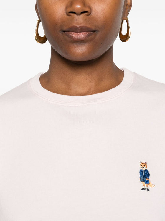 Maison Kitsuné Fox-embroidered cotton T-shirt