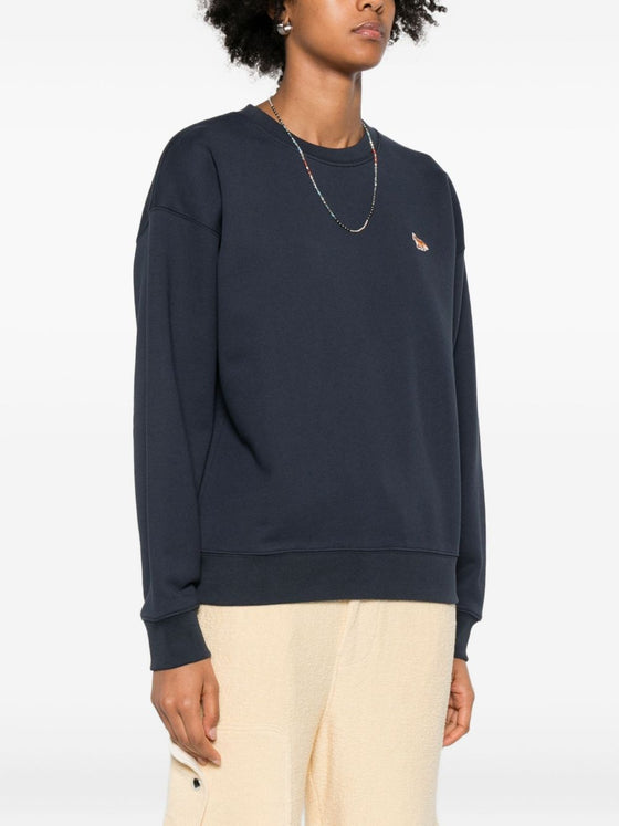 Maison Kitsuné Fox-embroidered cotton sweatshirt