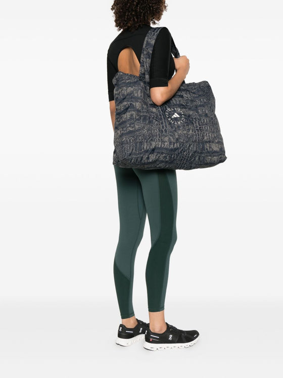 Adidas By Stella McCartney Foldable bag with a slightly shiny crocodile print