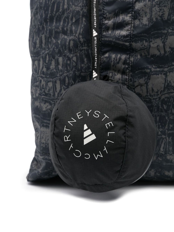 Adidas By Stella McCartney Foldable bag with a slightly shiny crocodile print