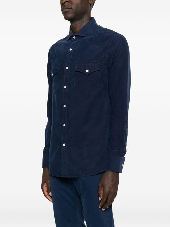 Brunello Cucinelli Shirts Blue