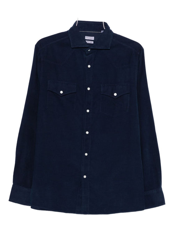 Brunello Cucinelli Shirts Blue