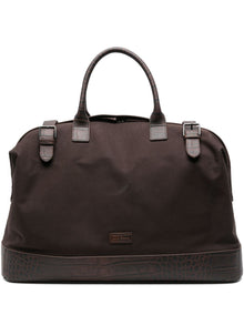  Emporio Armani Duffel bag with crocodile-print leather details