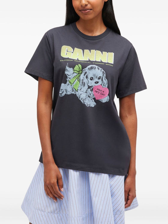 GANNI T-shirts and Polos Grey
