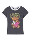 GANNI T-shirts and Polos Grey