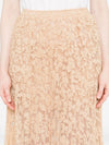 Ermanno Scervino Pleated floral-lace skirt
