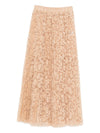 Ermanno Scervino Pleated floral-lace skirt