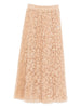 Ermanno Scervino Pleated floral-lace skirt