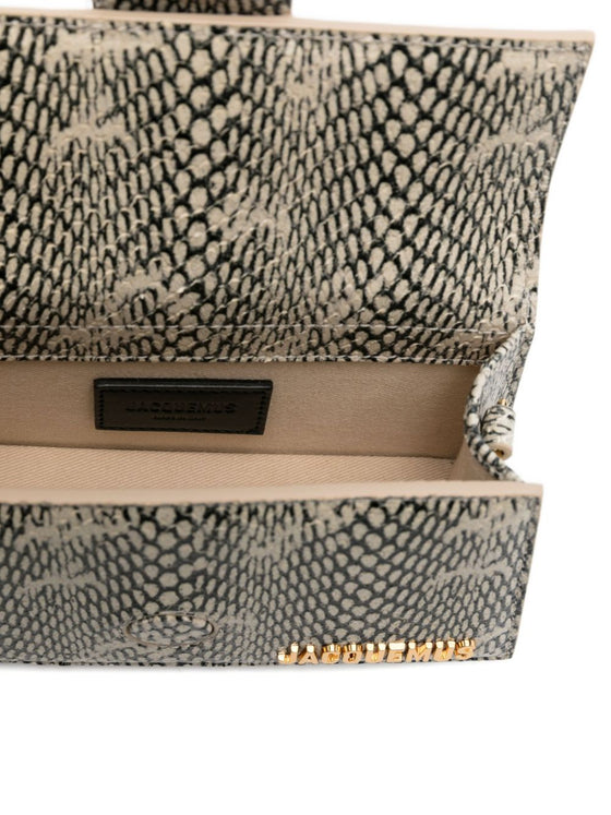 JACQUEMUS Le Bambino snake-print tote bag