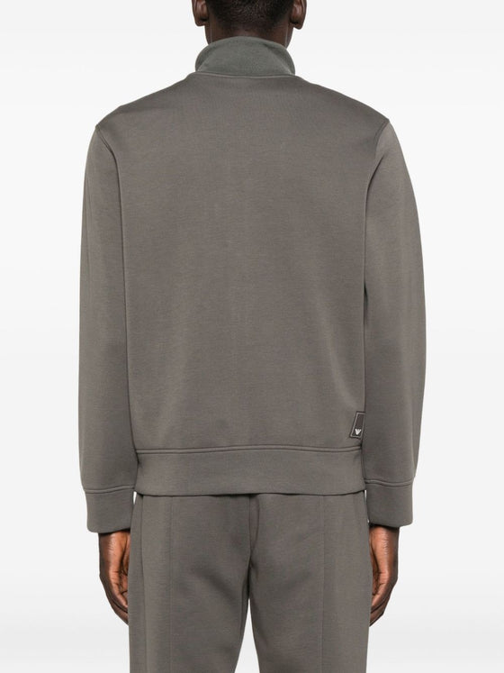 Emporio Armani Zip-front panelled sweater