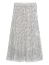 Ermanno Scervino Pleated floral midi skirt