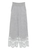 Ermanno Scervino Lace-trimmed cashmere trousers