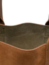Hogan Pre Medium Script embossed-logo suede tote bag