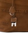 Hogan Pre Medium Script embossed-logo suede tote bag