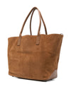 Hogan Pre Medium Script embossed-logo suede tote bag