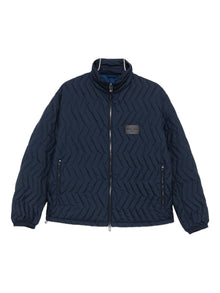  Emporio Armani Full-zip down jacket in chevron quilted ripstop nylon