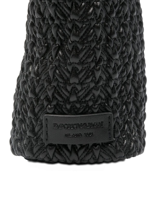 Emporio Armani Small Hobo Bag in Embossed Leather