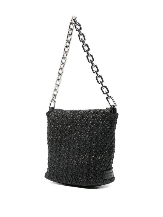 Emporio Armani Small Hobo Bag in Embossed Leather