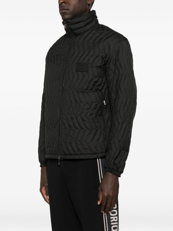 Emporio Armani Quilted-chevron jacket
