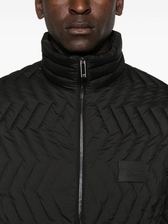 Emporio Armani Quilted-chevron jacket