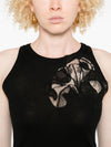 Ermanno Scervino Floral-embroidery sleeveless vest