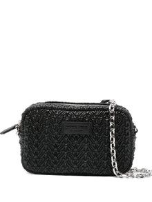  Emporio Armani Embossed camera case with chain shoulder strap