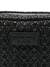Emporio Armani Embossed camera case with chain shoulder strap