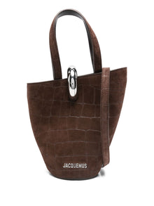  JACQUEMUS  Crocodile-Effect Ring-Detail Tote Bag