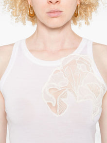  Ermanno Scervino Lace-embellished tank top