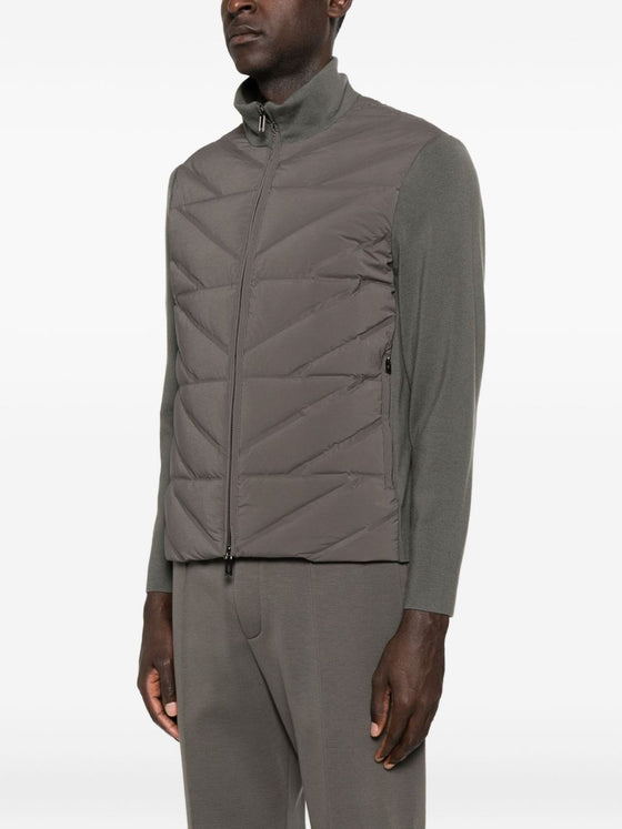 Emporio Armani Quilted panelled padded jacket