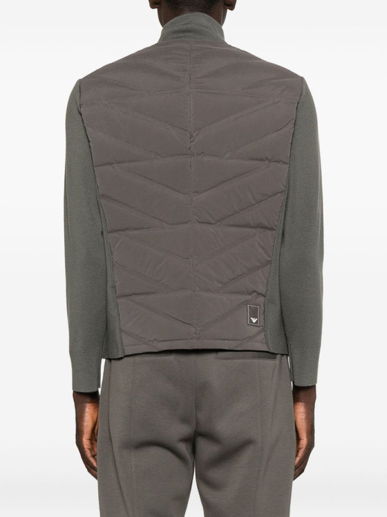 Emporio Armani Quilted panelled padded jacket