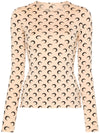 Marine Serre Crescent Moon-print top