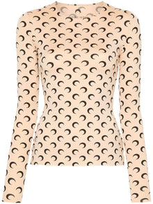  Marine Serre Crescent Moon-print top