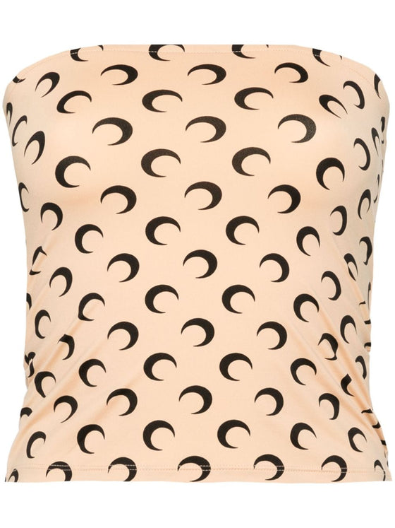 Marine Serre Moon Print Bandeau Top