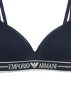 Emporio Armani ASV organic-cotton, padded triangle bra with logo underband