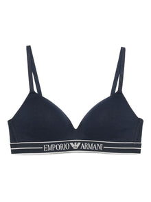  Emporio Armani ASV organic-cotton, padded triangle bra with logo underband