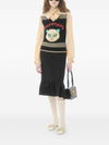 Valentino Cat-motif stripe-detail vest